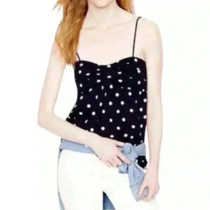 J. Crew Black and White Polka Dot Blouse